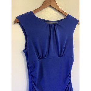 Women’s Calvin Klein Royal Blue Dress 10 Empire Waist Figure Flattering Rouching